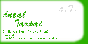 antal tarpai business card